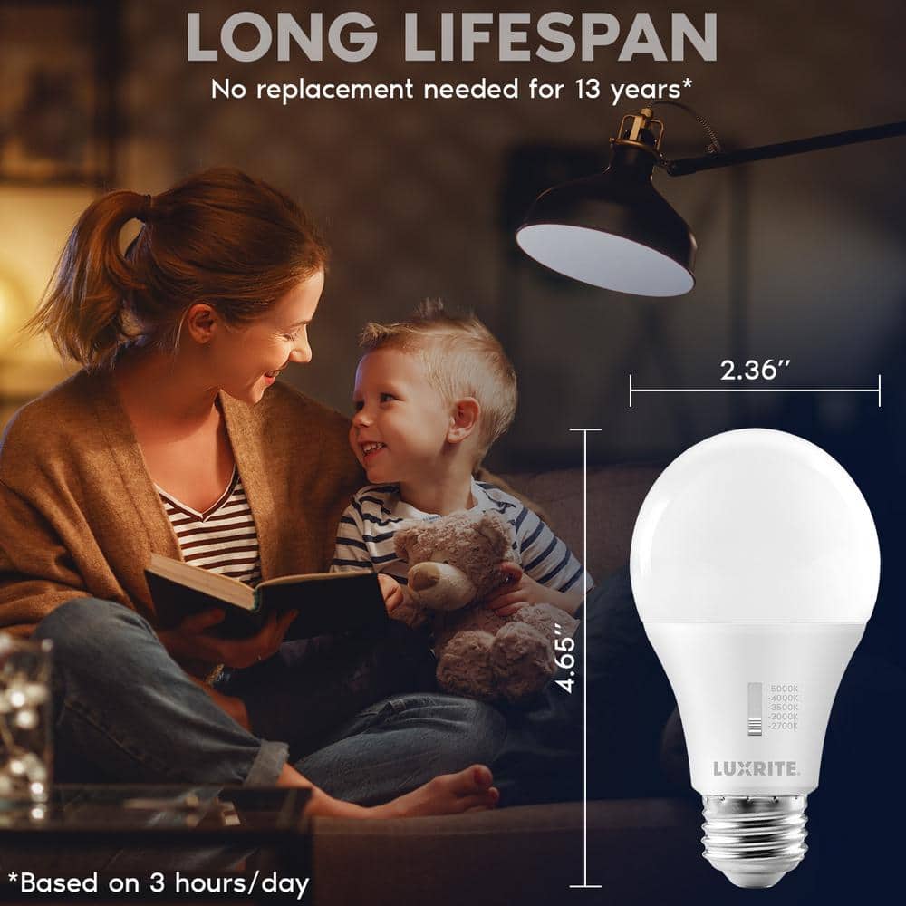 Luxrite White Dimmable LED Light Bulbs 75-Watt Equivalent