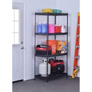 4-Shelf Steel Heavy-Duty Garage Storage Shelving Unit in Black (36 in. W x 18 in. D x 72 in. H)