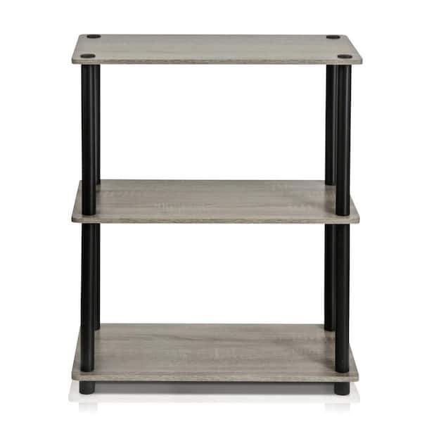 Furinno Turn-N-Tube French Oak Grey Compact Open Bookcase