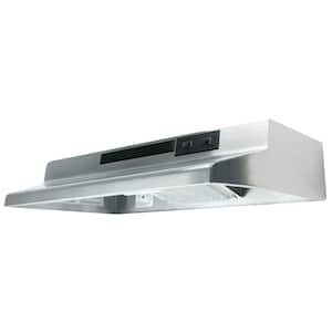  Broan-NuTone 462401 24-inch Under-Cabinet 4-Way Convertible  Range Hood with Infinite-Speed Exhaust Fan and Light, White : Appliances