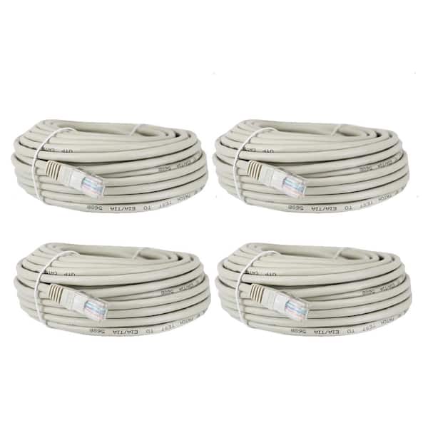 GW Security 100 ft. High Performance CAT 5e Cable Ethernet Patch Cables (4-Pack) (400 ft.)