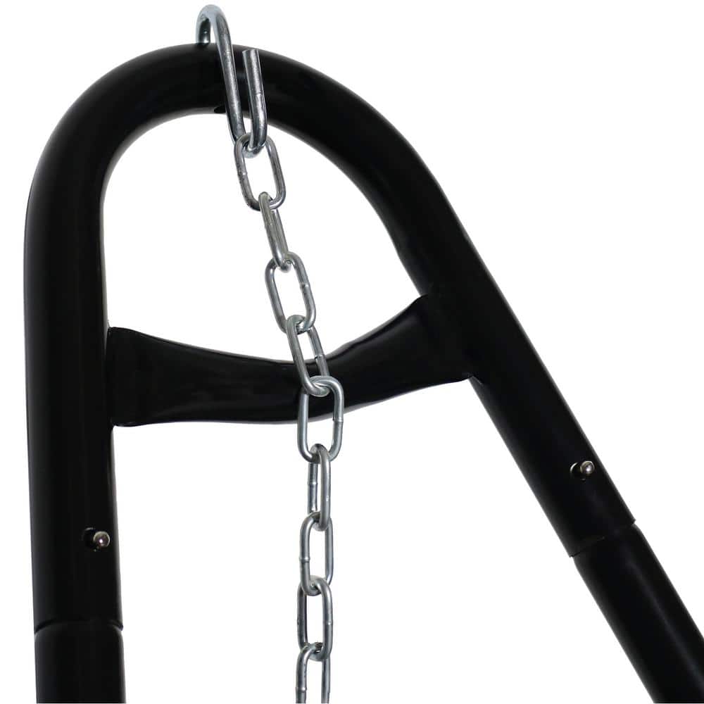 Black Powder-Coated Steel Universal Hammock Stand for 9 to 14 Feet