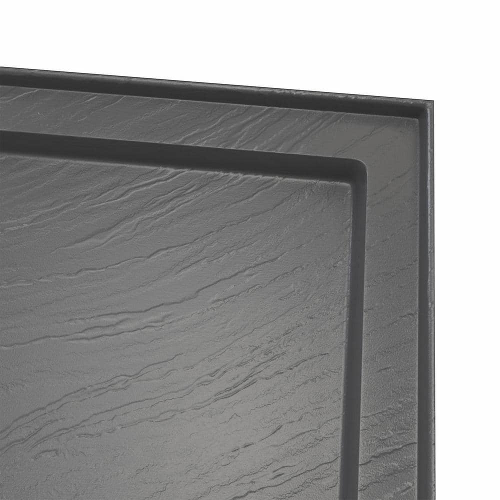 Slate Gray 36" x 60" Acrylic Single Threshold Shower Base