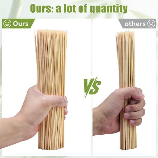 10 in. Skewers Disposable Bamboo Toothpicks and Food Picks for BBQ, Appetizer, Grilling, Kitchen and Party (200-Pack)