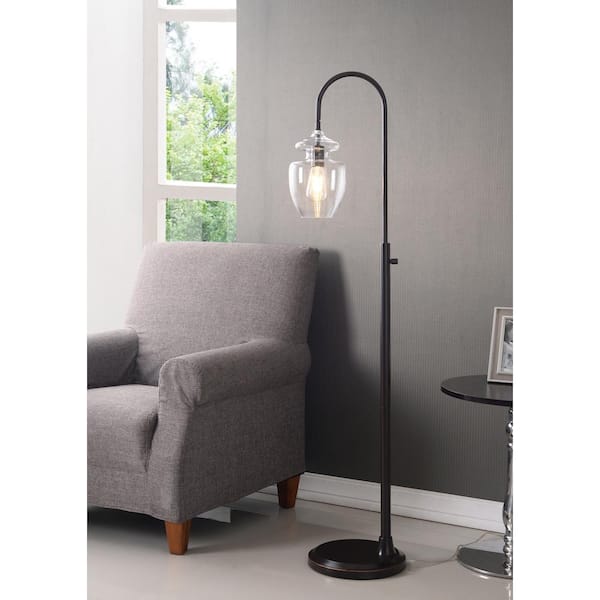 Manor Brook Apoka 60 125 In Oil Rubbed Bronze Floor Lamp With Clear Shade Mb100291 The Home Depot Oil Rubbed Bronze Floor Lamp, Threshold Bronze Floor Lamp