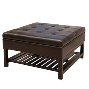 Miriam Brown Storage and Bottom Rack Ottoman