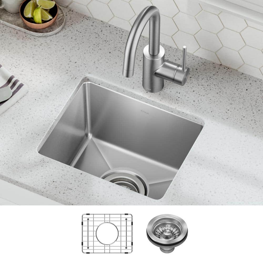 Fairlane 15-inch Stainless Steel Single Bowl Drop-in Kitchen Sink