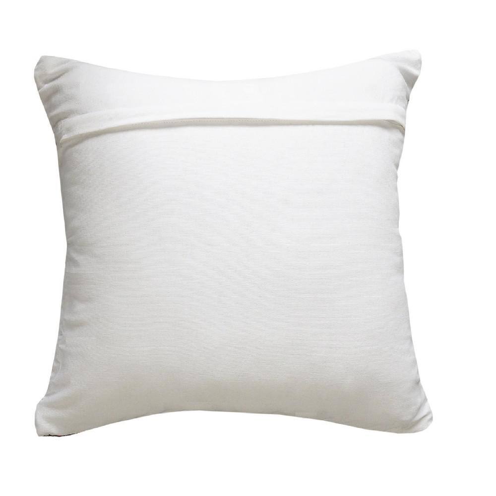 Colorful Geometric Patterned Cotton Square Throw Pillow, 20"