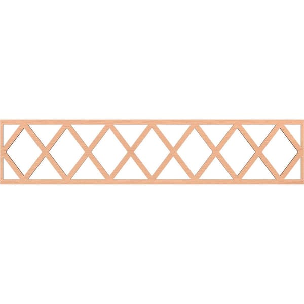 Ekena Millwork Wolford Fretwork 0.25 in. D x 46.75 in. W x 10 in. L Alder Wood Panel Moulding