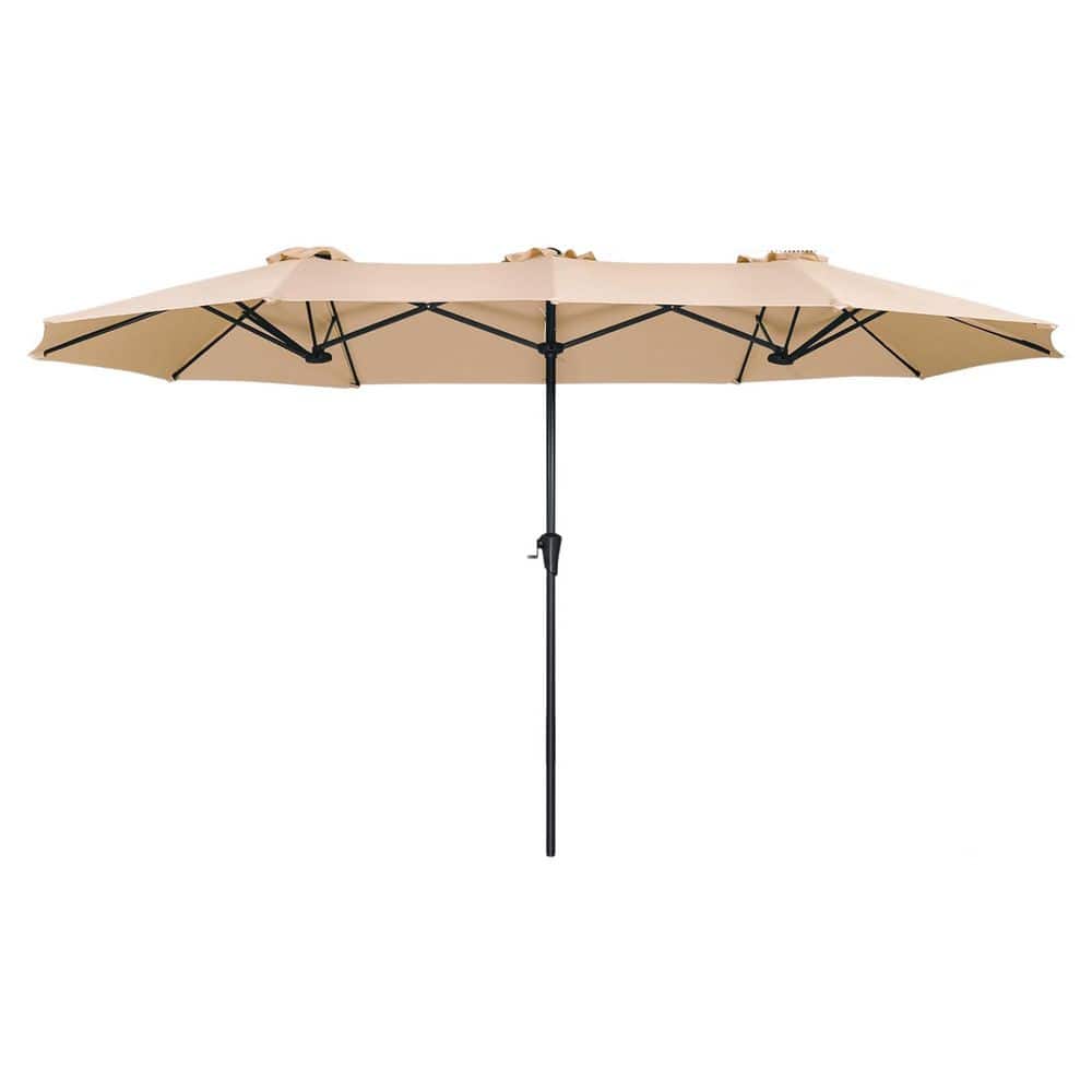 13 ft. Alloy Steel Outdoor Umbrella for Patio, Double sided Pool Umbrellas with Fade Resistant Canopy, No Base in Beige price history on PriceWatchPro