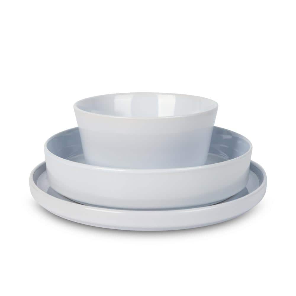 Celina 12-Piece Dinnerware Set Stoneware, Service for 4, White