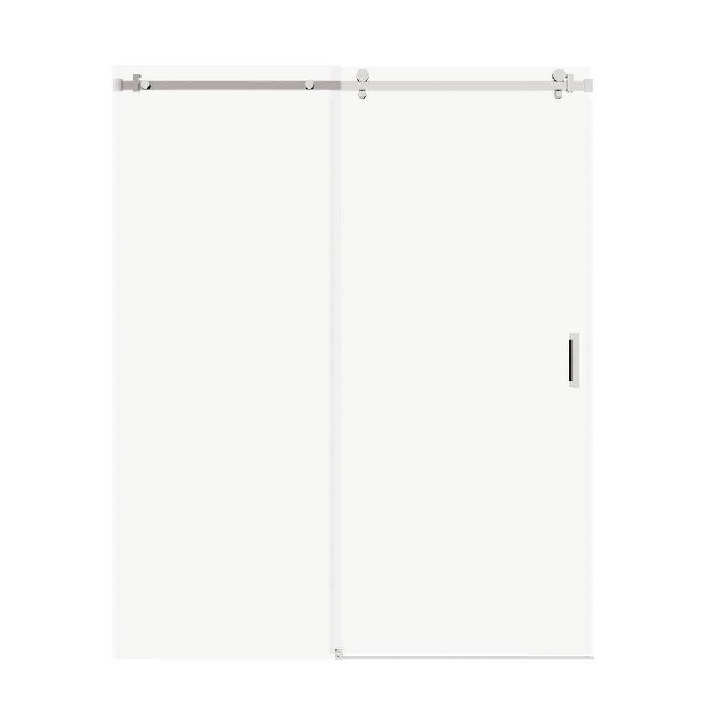 56-60 in. W × 74 in. H Frameless Single Sliding Shower Door with 5/16 in. Tempered Glass, Brushed Nickel & Hardware price history on PriceWatchPro