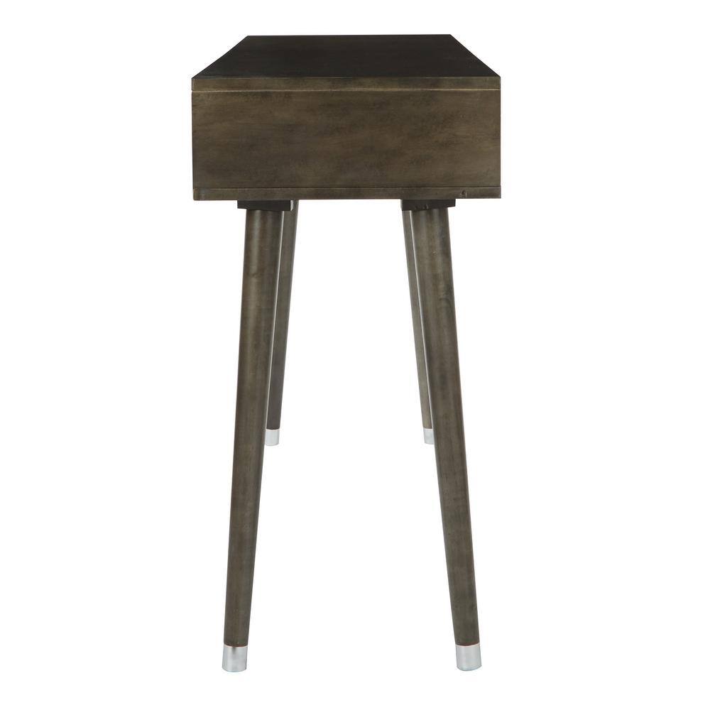 Cupertino Dark Wood and Steel Console Table with Storage