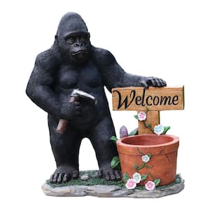 Garden Chimpanzees Statue Decoration, 18.5 in. L x 17.3 in. W x