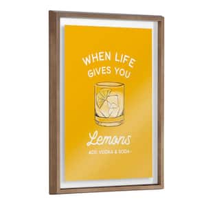 Blake When Life Gives You Lemons Yellow by The Creative Bunch Studio Framed Printed Glass Wall Art 24 in. x 18 in.