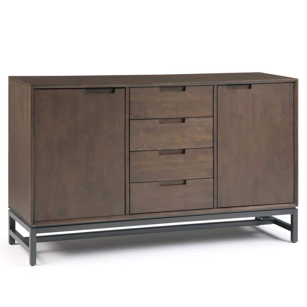 Banting 60" Walnut Brown Rubberwood Mid-Century Modern Sideboard