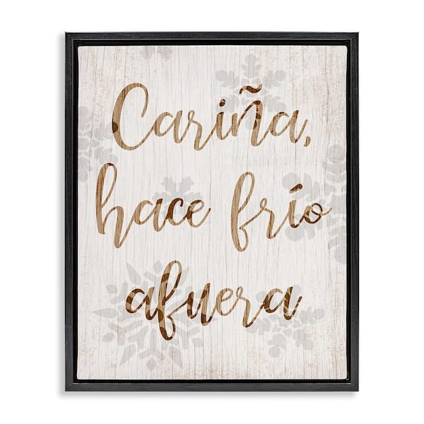 Stupell Industries Cold Outside Feminine by Lil' Rue Black Floater Frame Abstract Graphic Art Print 21 in. x 17 in.