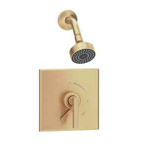Duro 1-Handle 1-Spray Shower Trim Kit with Secondary Volume Control in Brushed Bronze - 1.5 GPM (Valve Not Included)