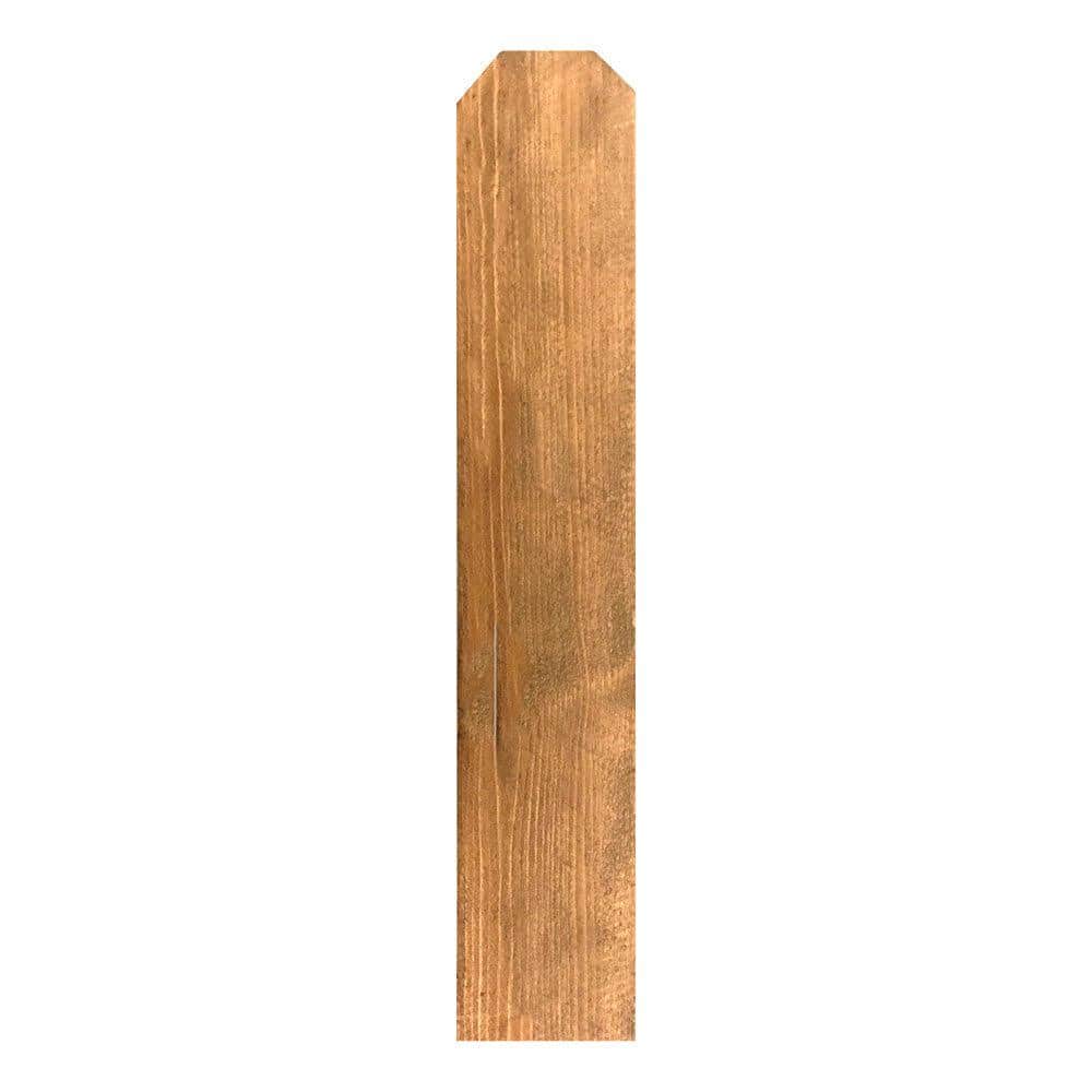 0.625 in. x 3.5 in. x 6 ft. Brown Pro Treated Wood Fence Picket