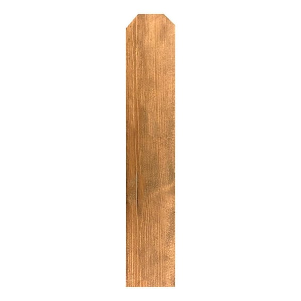 Unbranded 0.625 in. x 3.5 in. x 6 ft. Brown Pro Treated Wood Fence Picket