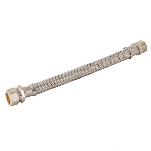 EASTMAN Water-Flex 3/4 in. MIP x 3/4 in. Compression x 18 in. Steel-Flex Flexible Stainless Steel Connector