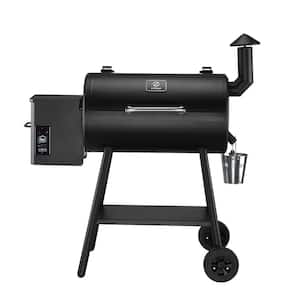 553 sq. in. Wood Pellet Grill and Smoker in Black