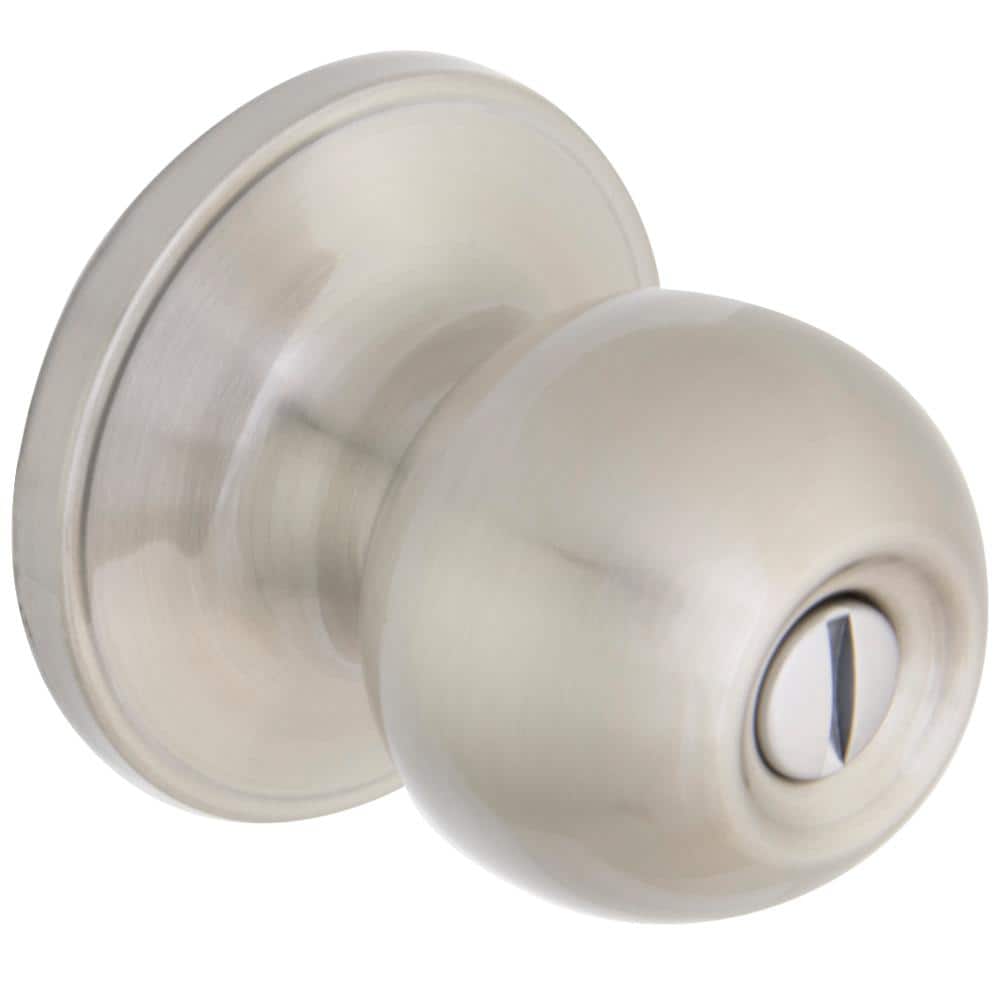 Simple Series Ball Satin Nickel Bed and Bath Door Knob