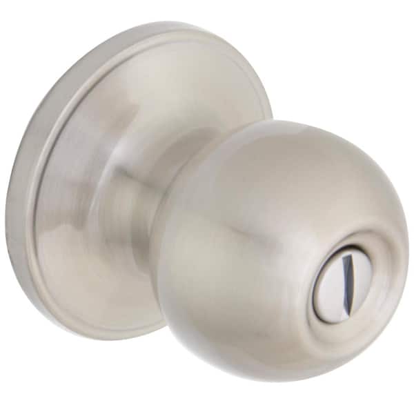 Defiant Ball Satin Nickel Bed/Bath Door Knob