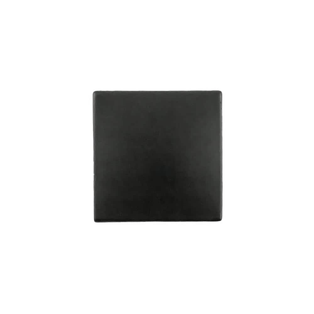 Matte Black Square Iron Cabinet Knob with Mounting Hardware
