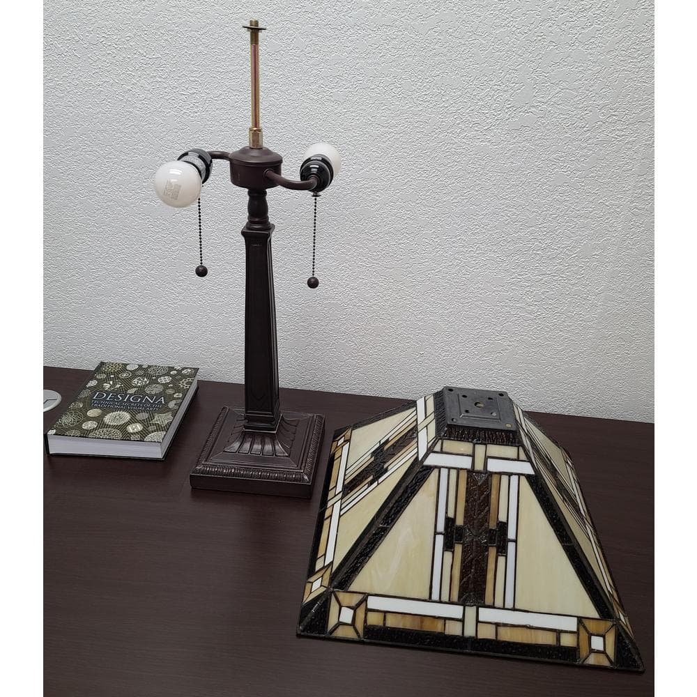 Tiffany Style 22" Multicolor Stained Glass Table Lamp