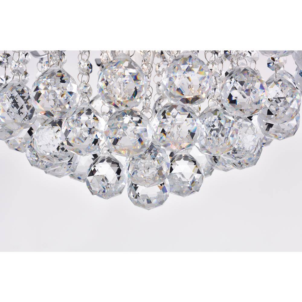 Chrome 15'' Flush Mount Chandelier with Crystals