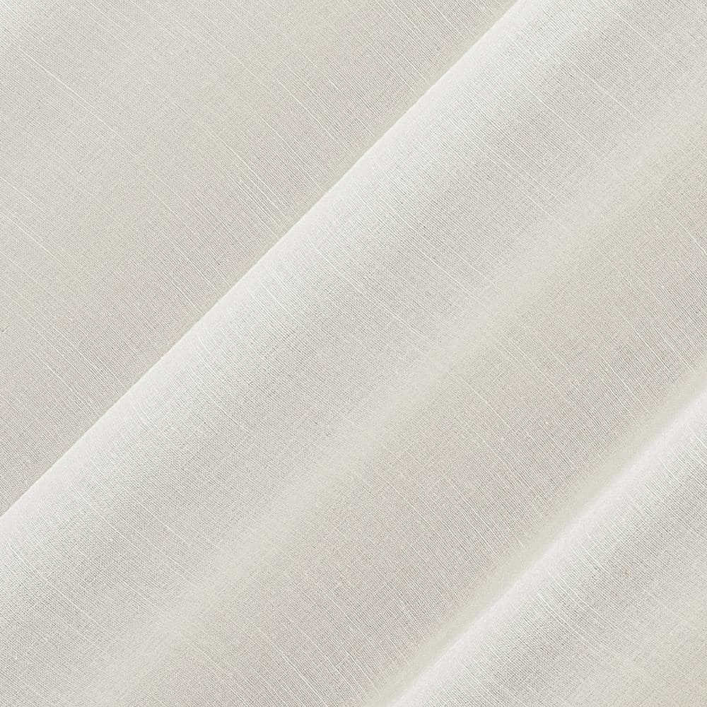 Ivory Sheer Linen Blend Grommet Top Curtain Panel 52" x 84"