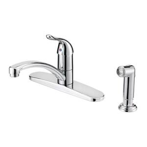 Impressions Collection Single-Handle Kitchen Faucet with Matching in Side Sprayin Chrome