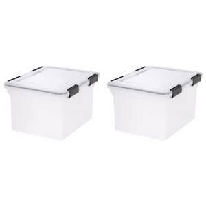 IRIS 47 qt. Clear Letter/Legal Size Wing-Lid File Storage Box 139580 - The  Home Depot