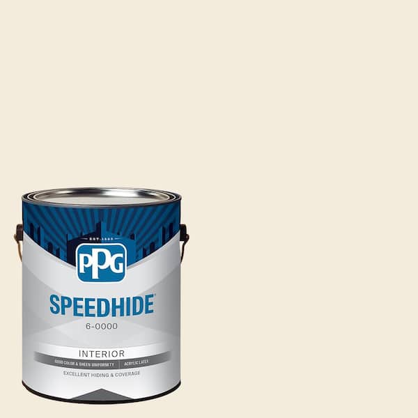 SPEEDHIDE 1 gal. PPG1203-1 Spun Cotton Satin Interior Paint