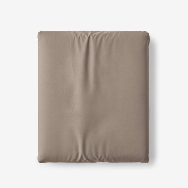 The Company Store Company Cotton Percale Mocha Solid 300-Thread Count Twin Fitted Sheet