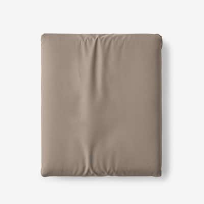 Company Cotton Percale Mocha Cotton Percale Queen Fitted Sheet