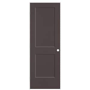 28 in. x 80 in. 2-Panel Logan Right-Hand Solid Core Willow Wood Molded Composite Single Prehung Interior Door