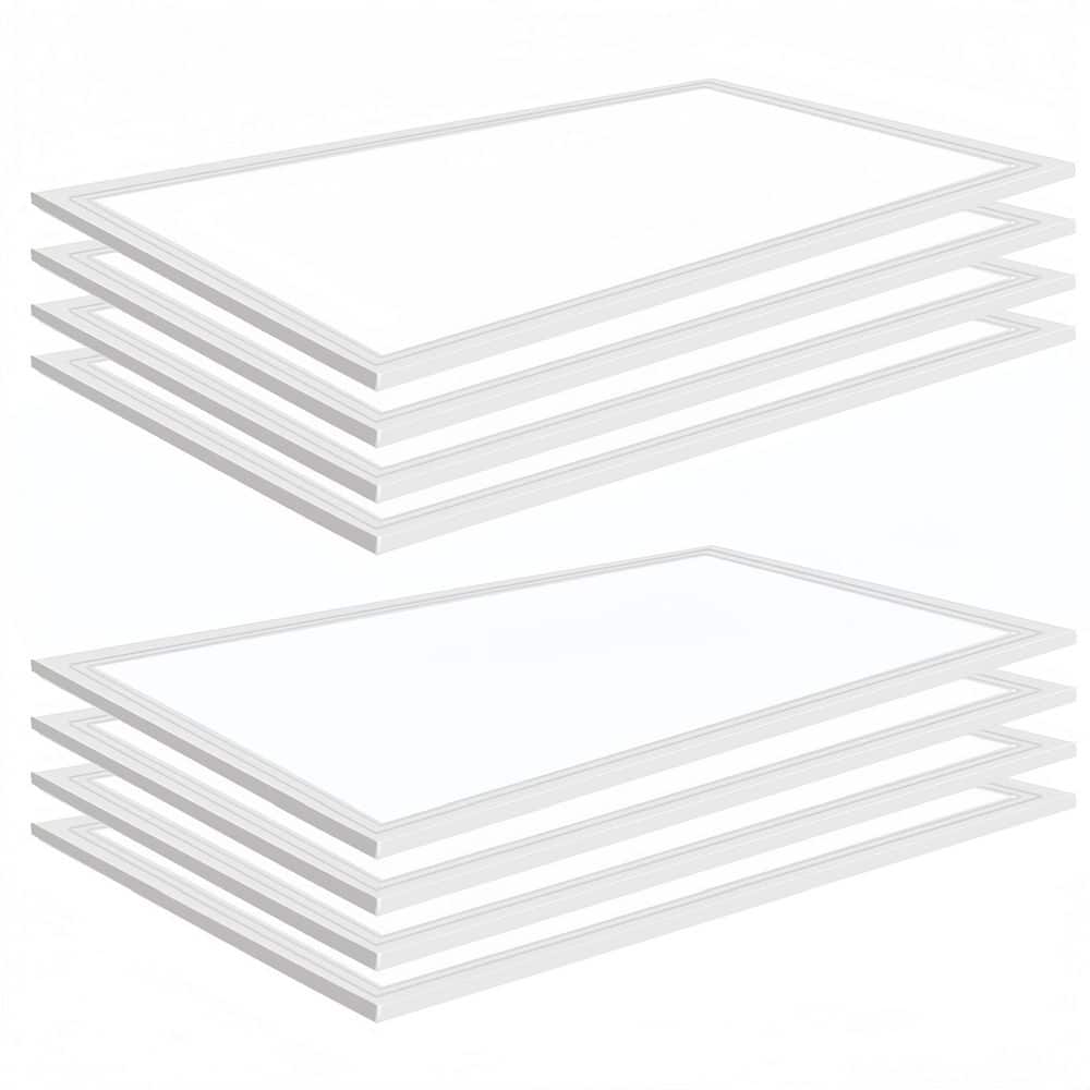 8-Pack 2 ft. x 4 ft. 7800 LM Integrated LED Panel Light 5000K Lay in Fixture for Office 110-Volt to 277-Volt ETL Listed price history on PriceWatchPro
