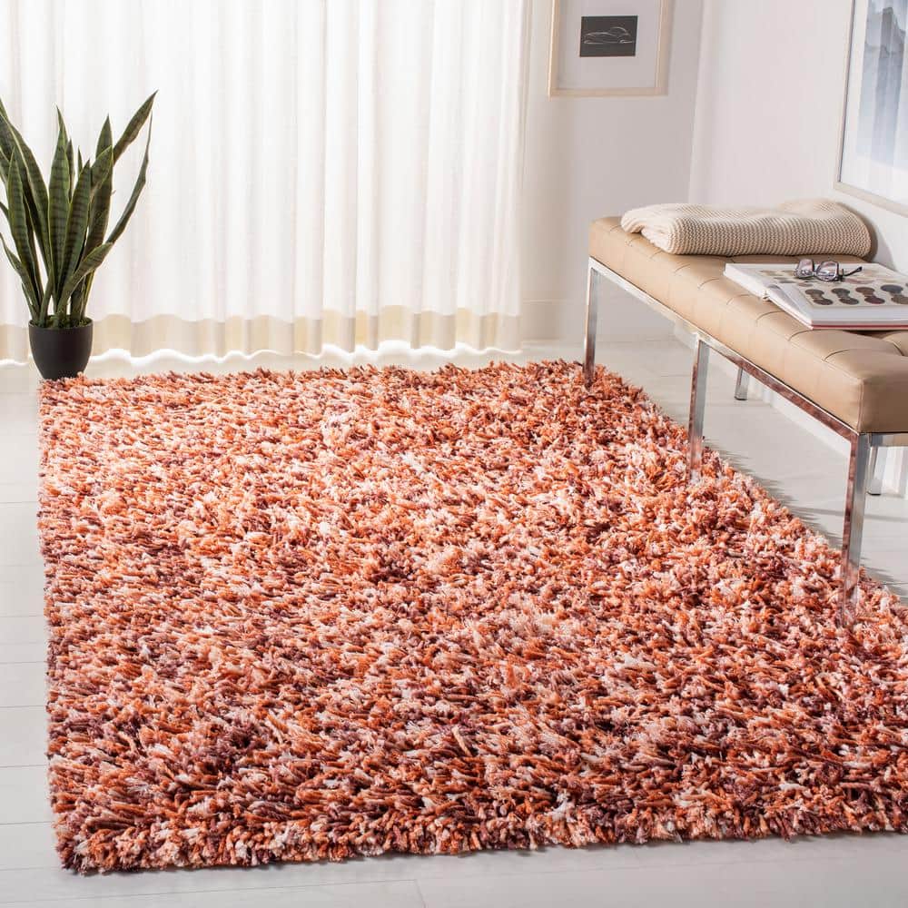 Ivory Shag Elegance Handmade Synthetic Area Rug, 6' x 9'