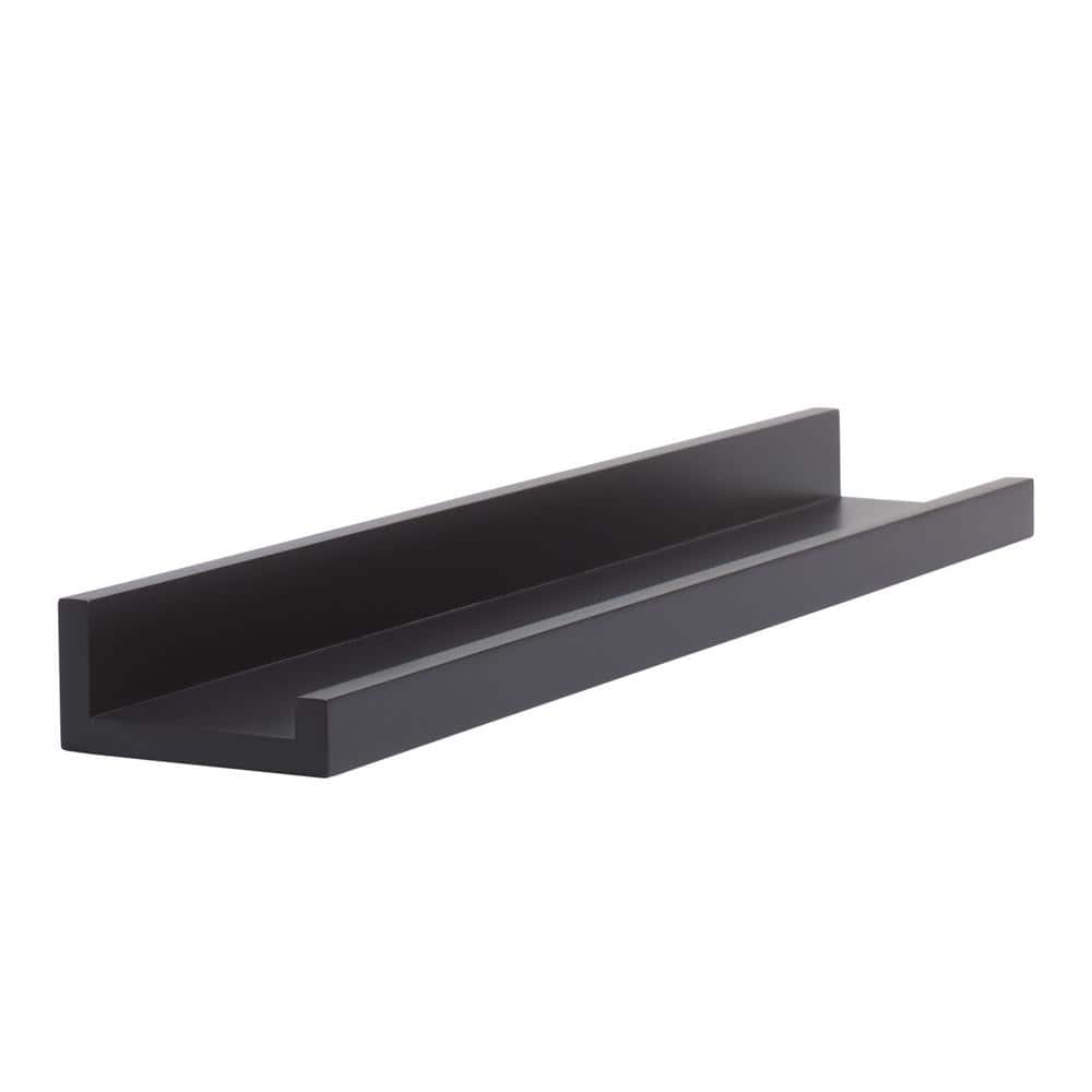 24-in l x 4-in. W x 2-in. D h Espresso MDF/Wood Photo Ledge Decorative Wall Shelf without Brackets price history on PriceWatchPro