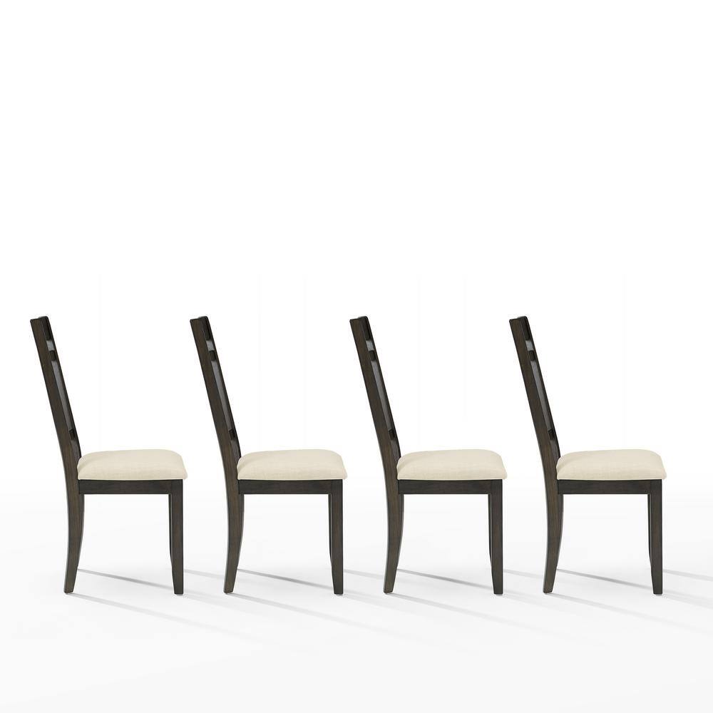 Hayden Gray Upholstered Linen Slat Back Side Chair Set