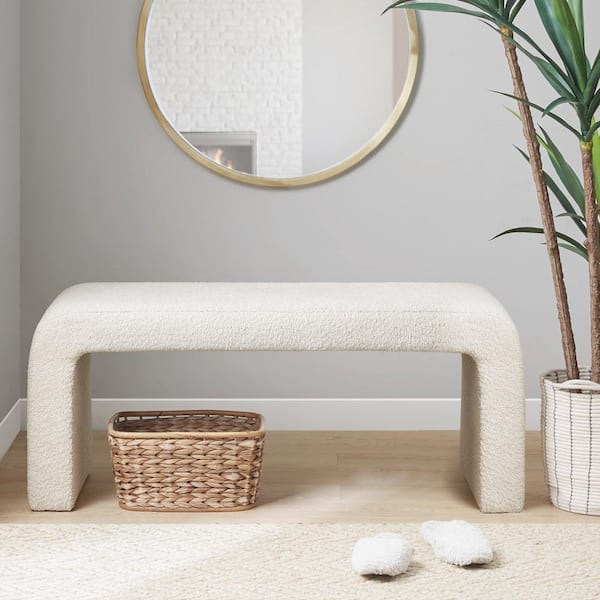 INK+IVY Steve Cream Bedroom Bench