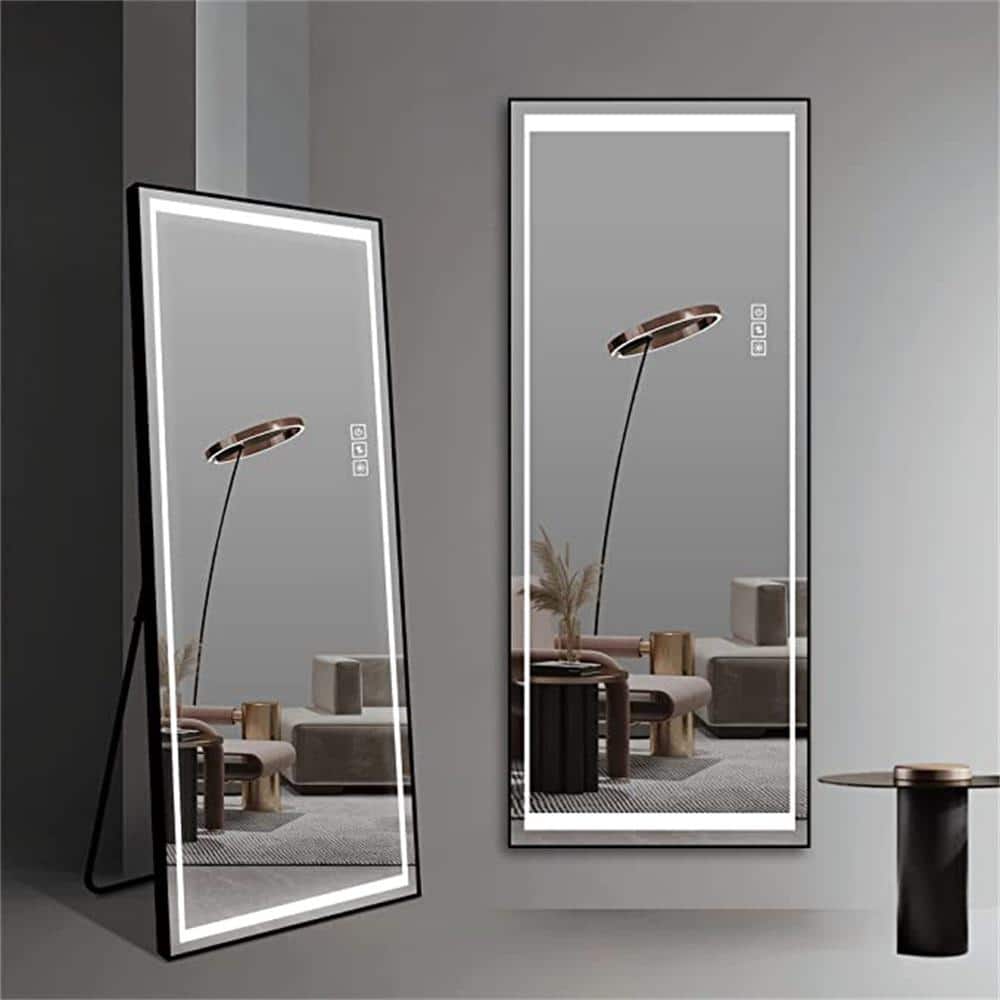 21 in. W x 65 in. H Rectangle Full Length Mirror Lighted Vanity Body Mirror