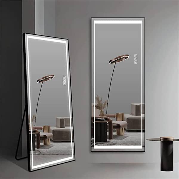 Unbranded 21 in. W x 65 in. H Rectangle Full Length Mirror Lighted Vanity Body Mirror LED Mirror Bathroom Vanity Mirror