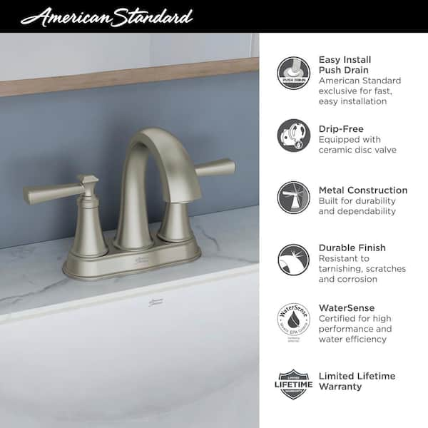 Buy American Standard 7417101.295 Rumson Single-Handle Bathroom Faucet Brushed Nicke