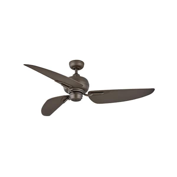 HINKLEY BIMINI 60 in. Indoor/Outdoor Metallic Matte Bronze Ceiling Fan with Remote Control