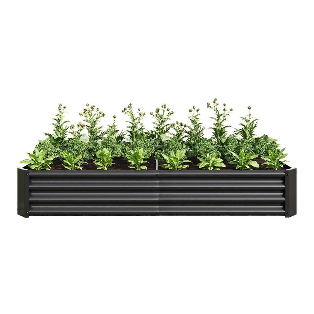 7.6 x 3.7 x 0.98 ft. Black Metal Raised Garden Bed, Heavy-Duty Galvanized Steel Planter Box for Vegetables, Herbs price history on PriceWatchPro