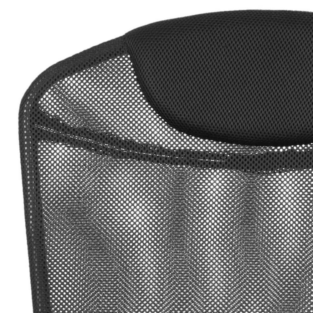 Shane Black Mesh Swivel Desk Chair with Metal Base