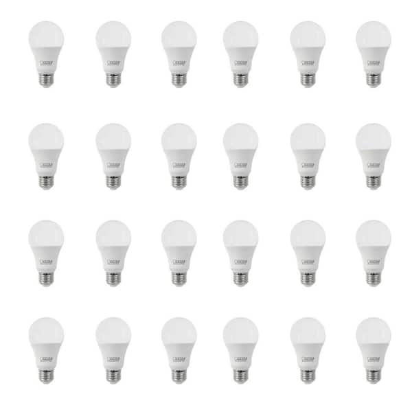 60-Watt Equivalent A19 Non-Dimmable General Purpose E26 Medium Base LED Light Bulb, Cool White 4100K (24-Pack)
